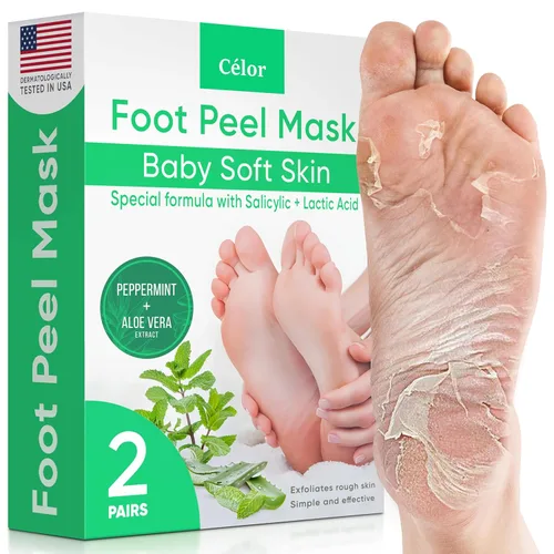 Miniatura 8 de Máscara exfoliante para pies - Máscara para pies con piel suave como la de un bebé - Elimina la piel muerta, pies secos, agrietados y callos, spa