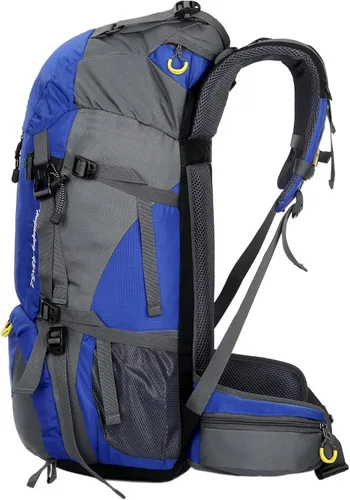 Miniatura 2 de WoneNice Mochila de senderismo impermeable de 50L (45+5) - Mochila deportiva al aire libre con cubierta de lluvia Sapphire Blue