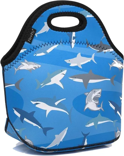 FlowFly Lonchera de neopreno para niños, bolsa suave aislada, mini bolsa térmica para comidas, kit para niños, niñas, hombres, mujeres, escuela,