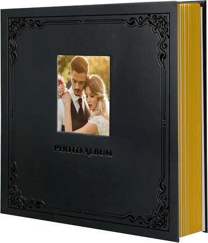 Miniatura 2 de Álbum de Fotos Zoview Art Puede Contener Fotos de 3X5 4X6 5X7 6X8 8X10, Álbumes de Recortes DIY Magnéticos Autoadhesivos (Negro, Grande)