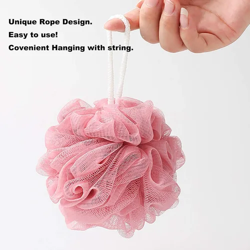 Miniatura 5 de Mesh Pouf Bath Sponge Exfoliating Shower Ball Pom Cleaning Accessory