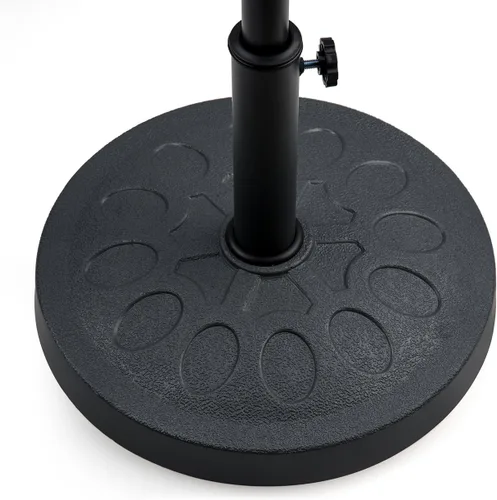 Miniatura 2 de Trademark Innovations Base decorativa de resina para exteriores, 17.5 pulgadas de diámetro, gris carbón