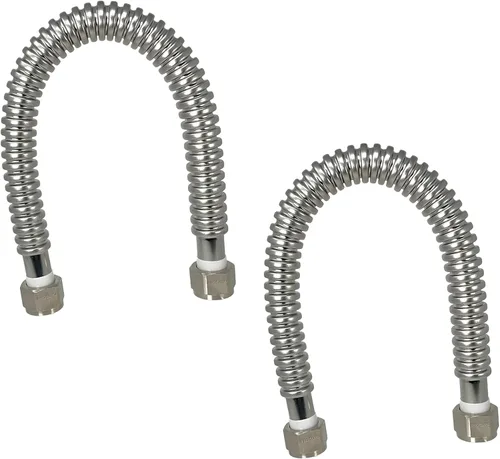 Miniatura 8 de PROCURU Paquete de 1 conector flexible para calentador de agua de acero inoxidable de 3/4 pulgadas FIP x 48 pulgadas (4 pies), certificado seguro