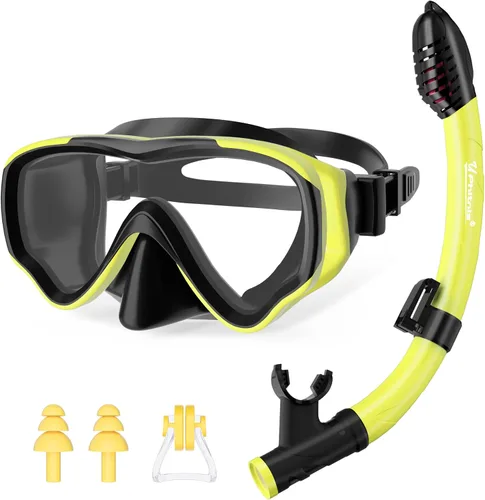 Miniatura 10 de U PHITNIS Conjunto de Esnórquel para Niños de 4-14 Años - Equipo de Esnórquel con Tubo Seco para Niños Pequeños y Jóvenes - Máscara de Buceo