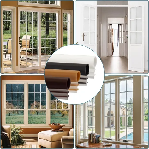 Miniatura 6 de Burlete de ventana con forma de bombilla de 1/4 de pulgada, burlete para ventanas, 5 opciones de longitud (10 pies, blanco)