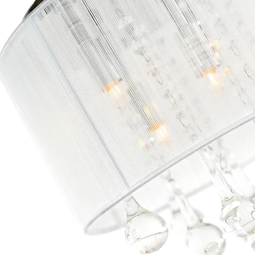 Miniatura 5 de CWI Lighting Water Drop - Marco cromado de montaje empotrado de 10 pulgadas y pantalla blanca con gotas de cristal