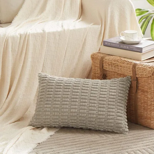 Miniatura 218 de Fancy Homi - Paquete de 2 fundas de almohada decorativas de color taupe de 22 x 22 pulgadas para sala de estar, sofá, cama, estilo rústico, bohemio