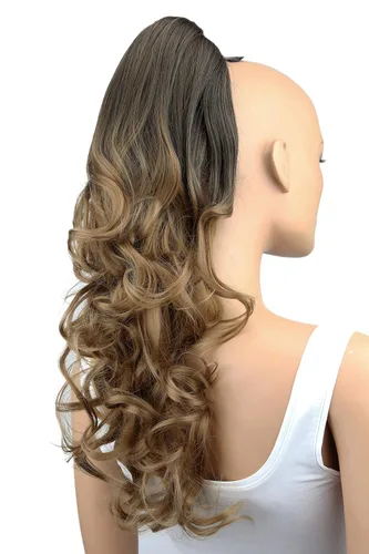 Miniatura 23 de CAISHA Extensión de clip de cola de caballo de 16 "voluminoso ondulado marrón ceniza H214