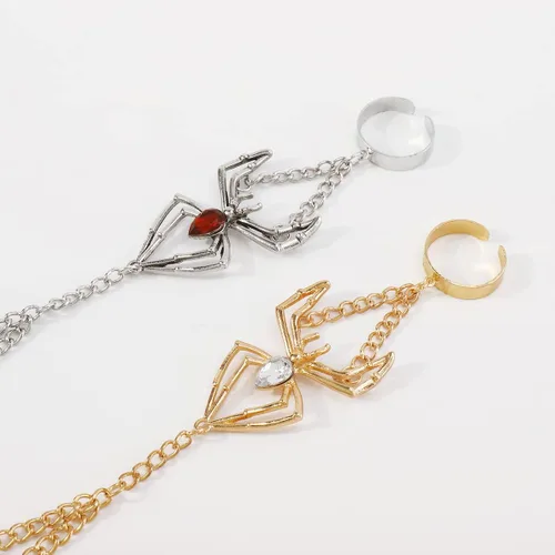 Miniatura 5 de Pulsera de anillo de cadena de mano Boho serpiente anillo de dedo pulsera arnés de mano esclavo cadena pulseras vintage indio accesorios de joyería