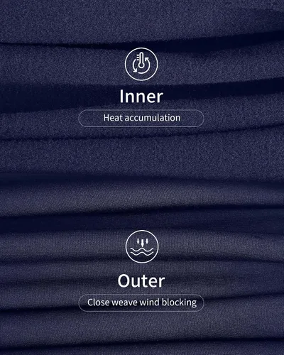 Miniatura 3 de WEERTI Ropa interior térmica para hombre, capa base de tela polar con forro polar