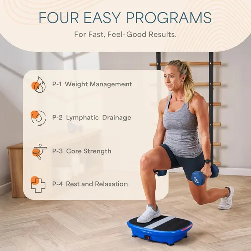 Miniatura 5 de Lifepro Vibration Plate Exercise Machine Models with EMS, LED or Auto Start Features — Oscillation Shake Board with Remote & Non-Slip Surface