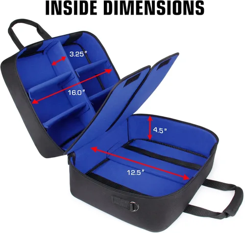 Miniatura 4 de Bolsa de viaje USA Gear XL para mazo de cartas TCG MTG - Bolsa grande de almacenamiento para cartas MTG con correa de hombro acolchada, interior Azul