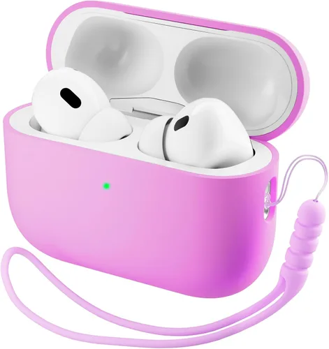 Miniatura 18 de ORNARTO Funda compatible con AirPods Pro 3 2025, silicona híbrida protectora completa para AirPods Pro de 3ª generación, cubierta frontal LED Azul