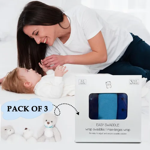 Miniatura 7 de 3 Pack Bolsas de Envoltura Orgánicas Para Recién Nacidos, Niñas, Niños, Bolsa de Recién Nacido Suave y Acogedora, Mantas de Envoltura para Guardería