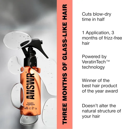 Miniatura 4 de ANSWR At Home - Tratamiento capilar de queratina brasileña para todo tipo de cabello, queratina para alisar el pelo, elimina el encrespamiento
