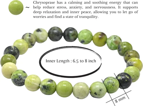 Miniatura 269 de Amazing Gemstone Pulsera de cristal para mujeres y hombres, pulsera de cristal curativo de protección, pulsera elástica con cuentas de piedras