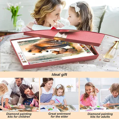 Miniatura 3 de Stalente Kits de pintura de diamantes para adultos, kits de arte de diamantes 5D para principiantes, pintura de diamante redonda para decoración
