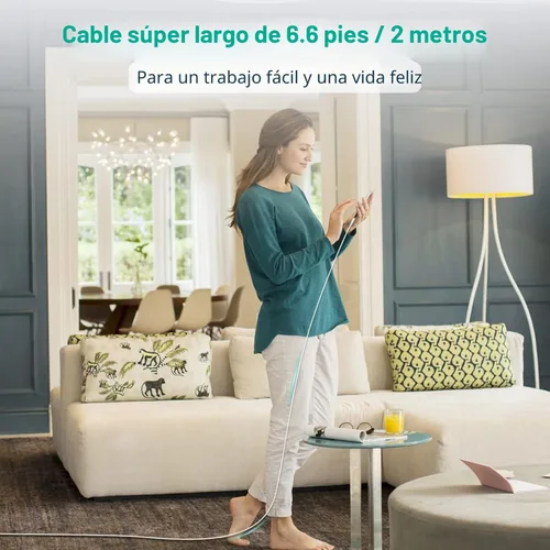 Miniatura 7 de Cable USB C a USB C (paquete de 2, 6.6 pies) para MacBook Air/Pro Charger, iPad Pro de 12.9/11 pulgadas, iPad Air 5/4, Mini 6, iPhone 17/16/15