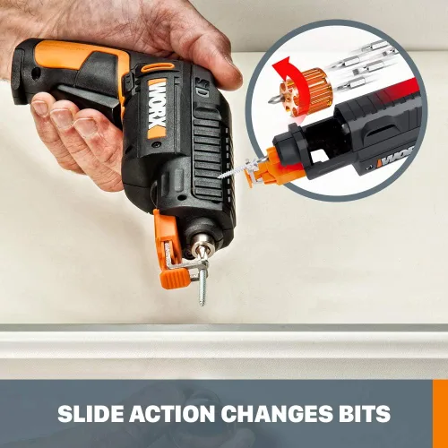Miniatura 5 de Worx WX255L - Destornillador eléctrico de 4 V, juego de destornilladores eléctricos inalámbricos recargables con 6 brocas, soporte para tornillos