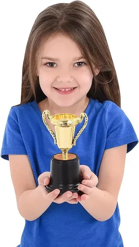 Miniatura 3 de Trofeo de plástico dorado de 5 pulgadas de Rinco Educational Products, Dorado