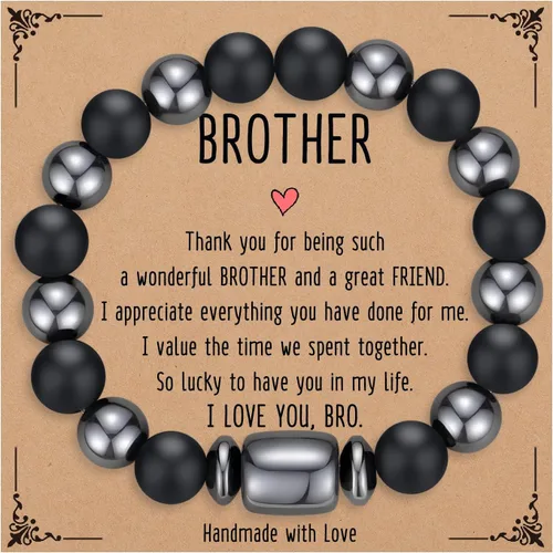 Pulseras hechas a mano para hombres, regalos geniales para él, novio, marido, papá, hijo, abuelo, nieto, hermano, relleno de calcetines de Navidad,