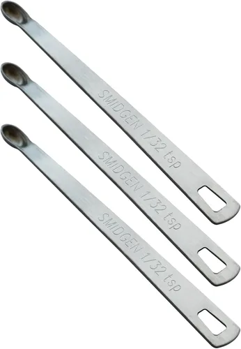 Miniatura 7 de 2 piezas 1/4 cucharadita (1/4 tsp, 1.25 ml, Tad) Cuchara de medición única pequeña, pequeñas cucharas de medida de acero inoxidable individuales