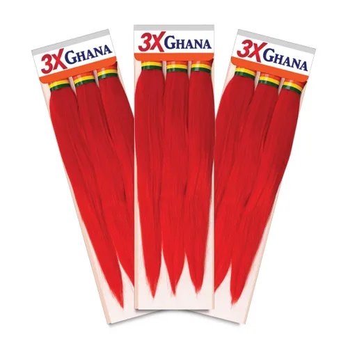 Miniatura 48 de REALISTIC - Paquete múltiple. Trenzas preestiradas X-Pression 3X Ghana de 50 pulgadas, 100% Kanekalon, fáciles de trenzar sin picazón