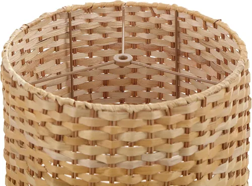 Miniatura 4 de Aspen Creative 31602, pantalla para lámpara de araña de tambor, hoja de plátano natural, 30,5 cm de parte superior x 30,5 cm de parte inferior x
