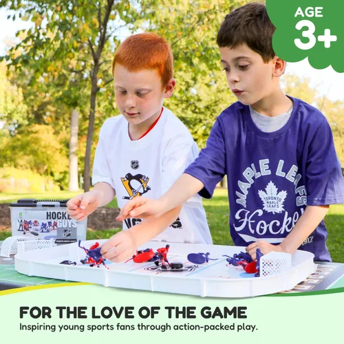 Miniatura 2 de Kaskey Kids NHL Hockey Guys, Vegas Knights vs. Seattle Kraken, 27 piezas en cada juego, incluye 2 equipos y estuche de almacenamiento de viaje