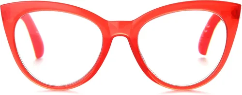 Miniatura 2 de Betsey Johnson womens Rhett Blue Light Glasses Reading Glasses, Shiny Red, 62mm US