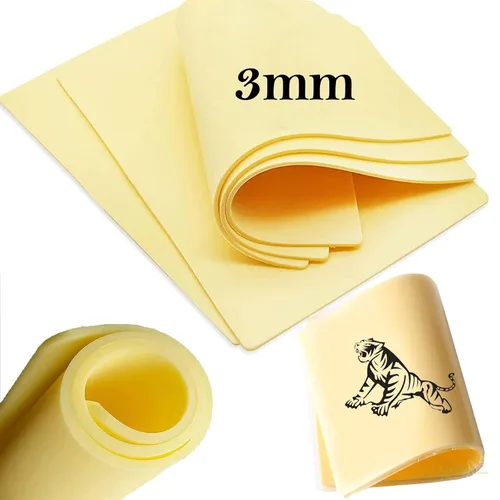 Miniatura 2 de Piel falsa de tatuaje, Urknall 3 piezas de piel de tatuaje de silicona pura de 0.098 in de grosor, piel de tatuaje de doble cara, piel de tatuaje