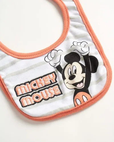 Miniatura 3 de Disney Conjunto de 3 piezas con babero para bebé Mickey Mouse Lion King recién nacido