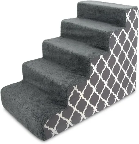 Miniatura 10 de Best Pet Supplies - Escalera de espuma portátil, perros pequeños, gatos, equilibrada, segura, antideslizante, interior, sin montaje, apoyo sillón