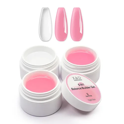 Miniatura 8 de X&D Kit de uñas de poligel natural transparente Poly Gel Kit de secado rápido extensión de uñas de equilibrio constructor de uñas gel 08
