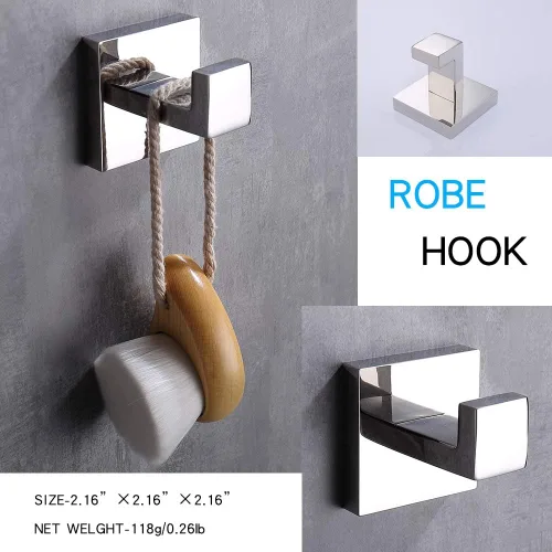 Miniatura 4 de TASTOS Juego de accesorios de baño cromados de 3 piezas, soporte de acero inoxidable de alta calidad, soporte para papel higiénico de 16 pulgadas