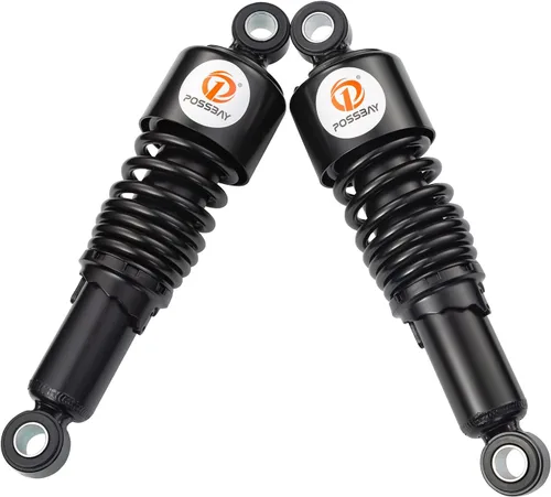 Miniatura 5 de Amortiguador de Motocicleta Suspensión Trasera de Motocicleta 10.5"/267mm Suspensión Trasera Universal 1 Par Negro