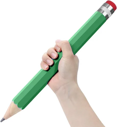 Miniatura 15 de Lápices Gigantes para Utilería/Regalos/Decoración - Lápiz Jumbo de Madera de 14 Pulgadas con Tapa para Escuelas y Hogares (Azul)