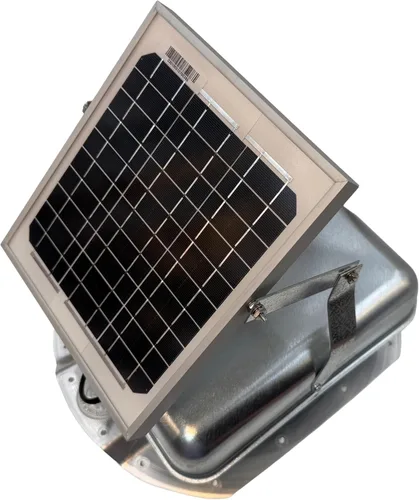 Miniatura 6 de Mega RoofBlaster ajustable para contenedores de envío Conex acanalados de 3.5 pulgadas (galvanizado) Ventilador solar de techo Ventilador