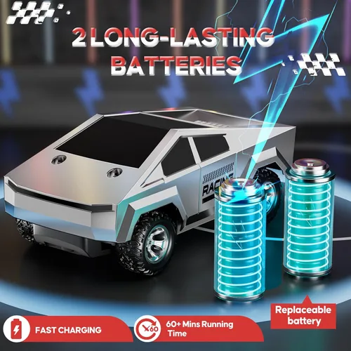 Miniatura 4 de 1:24 Coche RC Juguetes, Camión RC Todo Terreno de Alta Velocidad 2WD con Luz y Espacio de Carga, Vehículos Todo Terreno de 2.4GHz Control Remoto