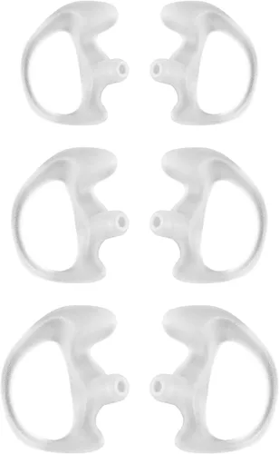 Moldes de oído para auriculares de tubo acústico de radio bidireccional, kits de audio Earmold, auriculares de vigilancia (3 pares: grande, mediano,
