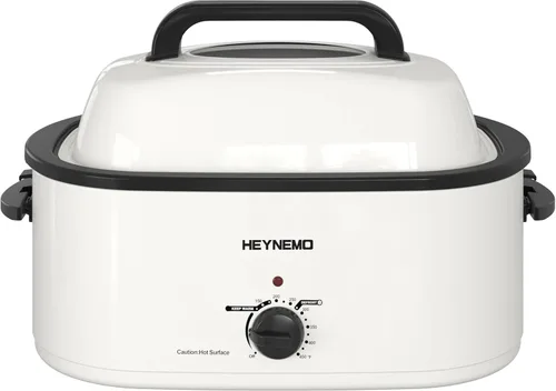 Miniatura 13 de Horno asador eléctrico de 14 cuartos de galón, horno asador de pavo, tapa de autofundación, bandeja extraíble, control de temperatura de rango