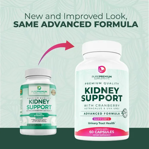 Miniatura 4 de PurePremium Suplemento de apoyo renal con extracto de arándano, limpieza renal, desintoxicación y reparación para hombres y mujeres, apoyo