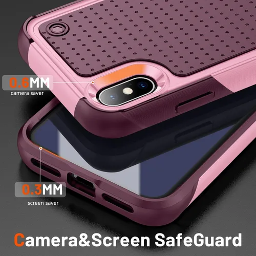 Miniatura 316 de Jeylly Funda para iPhone SE/Funda para iPhone 5S, Exterior de Plástico Duro que Absorbe Golpes + Interior de Silicona de Goma Defensor contra