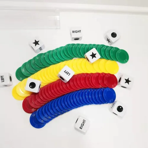 Miniatura 6 de Juego de dados izquierdo y derecho central (paquete de 1)