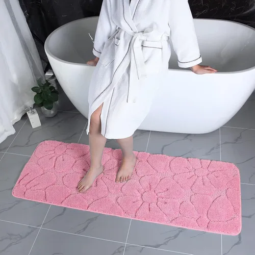 Miniatura 7 de M23 - Alfombra de baño de microfibra absorbente de agua súper suave, tapetes de baño para ducha, antideslizantes, lavables a máquina