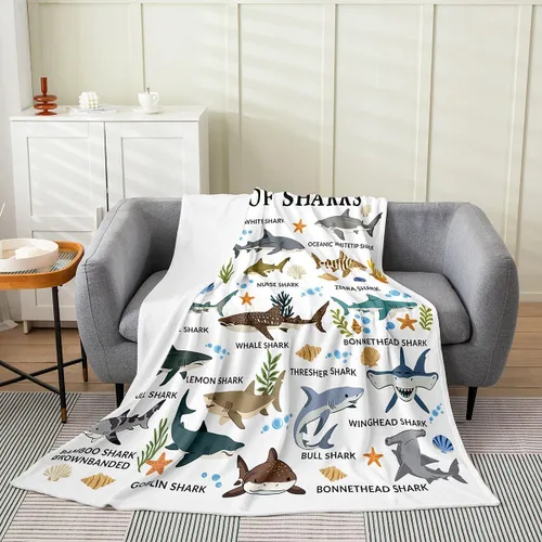 Miniatura 45 de Erosebridal Hammerhead Shark Flannel Blanket 40x50 Marine Life Fuzzy Plush Throw for Sofa Couch Hammerhead Shark Lover Gifts Ocean Sealife Fleece