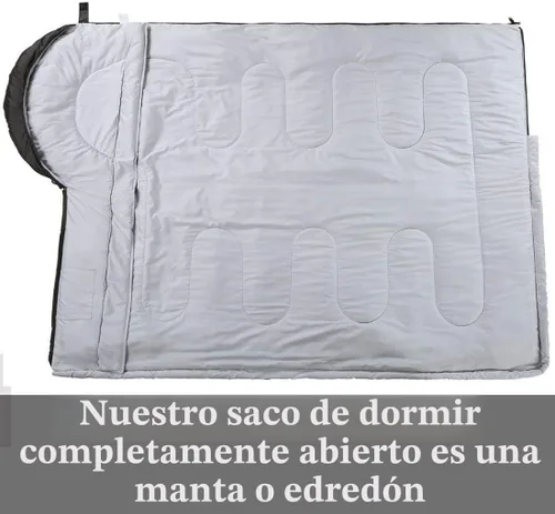 Miniatura 5 de Saco de dormir de 3 a 4 estaciones para adultos y niños, bolsa de camping ligera y cálida para clima frío con saco de compresión impermeable - Gris