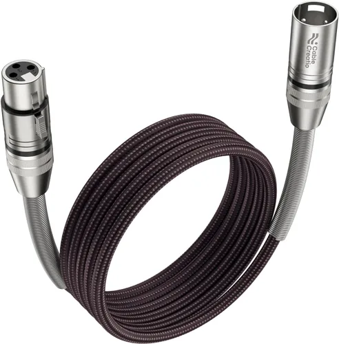 Miniatura 8 de CableCreation Cable XLR de 10 pies, cable de micrófono macho a hembra, cable de micrófono XLR trenzado de nailon equilibrado resistente, compatible