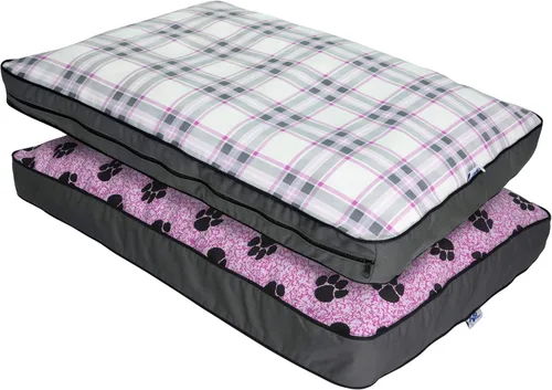 Miniatura 10 de MyPillow Cama para perro de diseño reversible con funda de cremallera extraíble, cama lavable para perros grandes, soporte para articulaciones, Azul