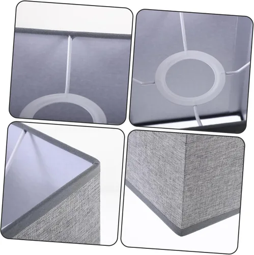 Miniatura 8 de Angoily Cubierta de pantalla de lino para lámpara de mesa y de pie, diseño rectangular extraíble, fácil instalación para decoración e iluminación